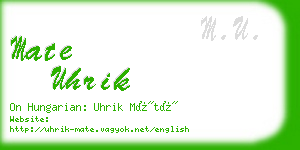 mate uhrik business card